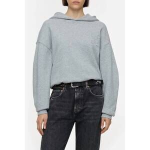 NEW CLOSED women's folded hem hoodie in grey